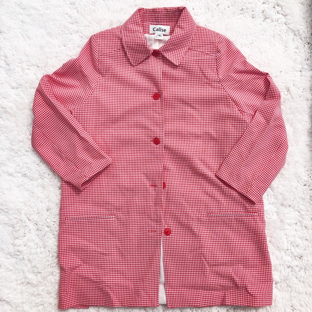 Red picnic gingham Jacket 😍🤩❤️